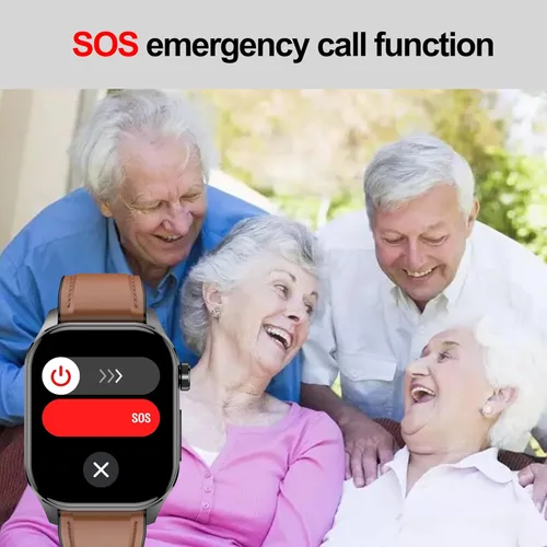Miniatura 9 de Reloj inteligente para hombres y mujeres, pantalla AMOLED a color de 2.04 pulgadas, frecuencia cardíaca 24/7, oxígeno en sangre, presión arterial