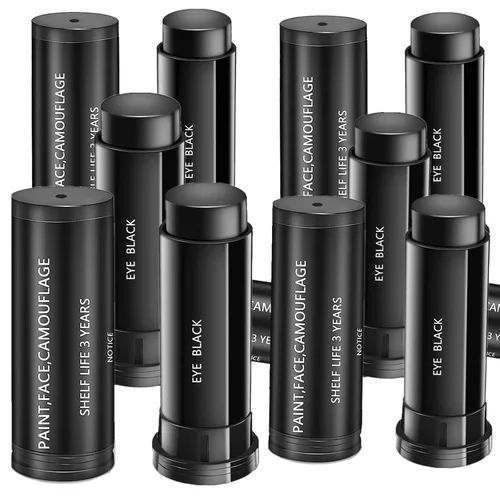 Miniatura 10 de Go Ho Palo negro para deportes, pintura facial negra fácil de colorear, fútbol negro ojo/béisbol/sóftbol/lacrosse, hipoalergénico, antirreflejos
