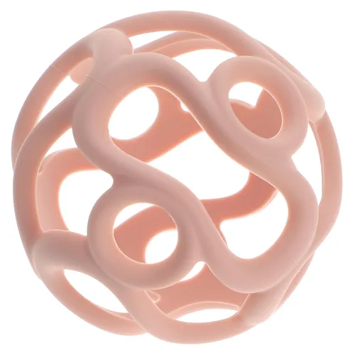 Juguete de bola de dentición de silicona, juguete sensorial táctil para bebés, diseño fácil de sostener, elástico, esponjoso, suave (rosa oscuro)