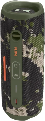 Miniatura 8 de JBL Flip 6 - Altavoz Bluetooth portátil, sonido potente y graves profundos, impermeable IPX7, 12 horas de reproducción, JBL PartyBoost para Camuflaje