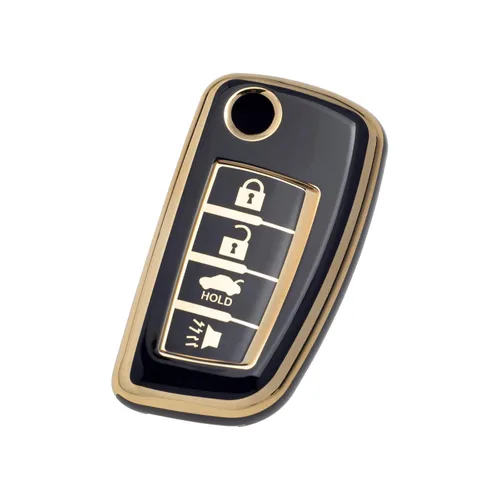 Miniatura 9 de Funda protectora para llavero inteligente de TPU con borde dorado, compatible con Infiniti EX FX X G JX M Q Series para NISSAN ALTIMA COUPE ARMADA