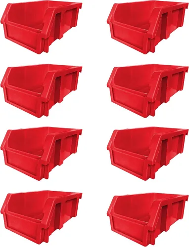 Miniatura 9 de Paquete de 2 cubos de almacenamiento apilables, organizador de polipropileno resistente de 8.4 x 11 x 6.9 pulgadas, diseño colgante y de conexión