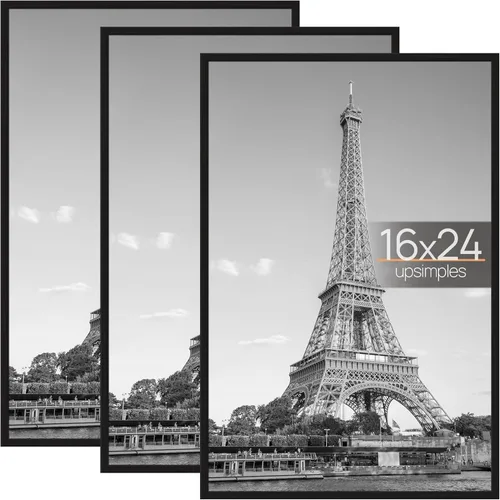 Miniatura 33 de upsimples Portarretratos de 11 x 14 pulgadas, color negro, paquete de 3 marcos de póster a prueba de arañazos de 11 x 14 pulgadas para galería