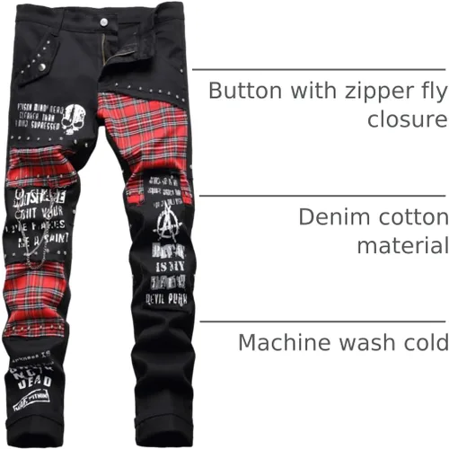 Miniatura 204 de Enrica Pantalones vaqueros estampados casuales para hombre