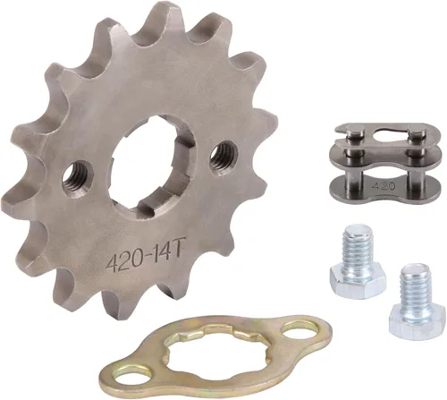Miniatura 13 de WOOSTAR Motocicleta 420-10T Piñón delantero 0.787 in para 50cc 70cc 90cc 110cc 125cc Dirt Pit Bike Mini Bike ATV 4 ruedas ciclomotor