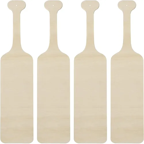 4 paletas de madera sin terminar de 17 pulgadas, paleta de fraternidad griega, paleta de madera de pino maciza, paleta de madera de fraternidad de