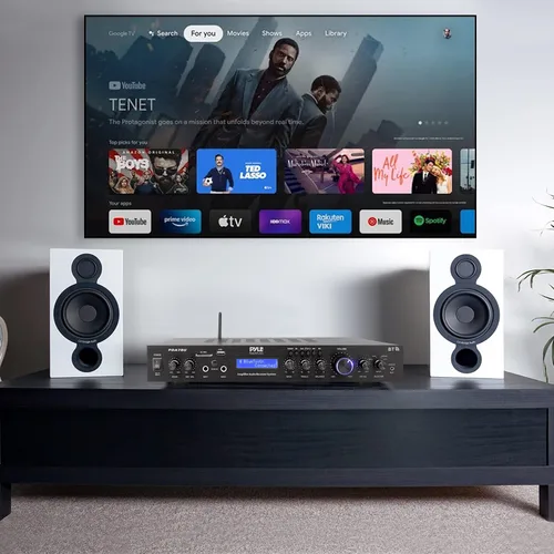 Miniatura 2 de Pyle Receptor amplificador Bluetooth de montaje en rack de 5 canales, amplificador de cine en casa, amplificador de altavoz, transmisión inalámbrica