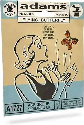 Miniatura 5 de Adams Pranks and Magic, mariposa voladora, juguete clásico de broma.