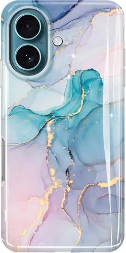 Miniatura 9 de luolnh Funda dorada brillante compatible con iPhone 15 Plus, diseño de mármol, a prueba de golpes, delgada y suave, funda de silicona para iPhone 15