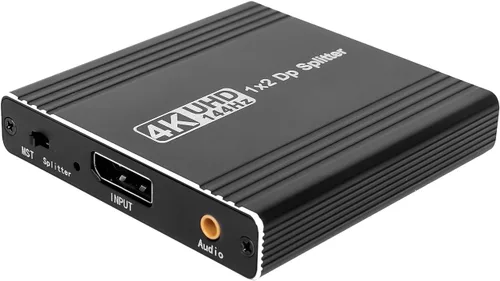 Divisor Displayport a doble DP 4K a 144Hz/120Hz para monitores duales, soporta extensión MST, modo espejo SST 1 en 2 salidas para proyector de