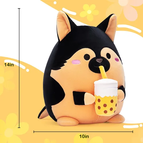 Miniatura 5 de Almohada original de 13 pulgadas para perro de policía, juguete de peluche de animal de peluche, tamaño grande, suave, lindo, adorable peluche