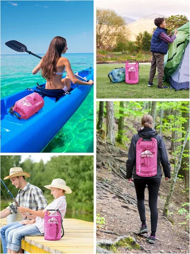 Miniatura 6 de HEETA Bolsa Seca Impermeable para Mujeres y Hombres, 5L/10L/20L/30L/40L Tapa Enrollable Bolsa de Almacenamiento Seca Ligera Mochila con Funda