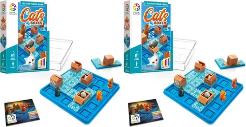 Miniatura 10 de SmartGames Cats & Boxes - Juego de rompecabezas lógico con 60 desafíos para mayores de 7 años