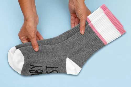 Miniatura 4 de Faith Trust Baby Dust calcetines de FIV para mujer talla 55-11 regalos de maternidad para embarazo regalos de FIV -A44 Gris