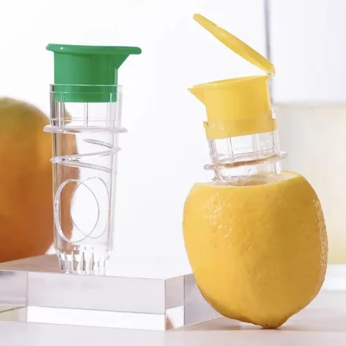 Miniatura 5 de Exprimidor de limón con tapa de rosca, exprimidor manual de 4 piezas con filtro, exprimidor de cítricos portátil para limón/lima/naranja, exprimidor