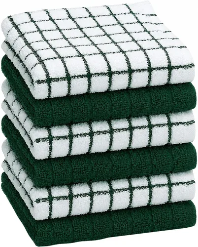 Miniatura 23 de Bumble - Toallas de cocina y paños de cocina (8 unidades) Toallas de cocina 100% algodón 12 x 12 pulgadas 405 GSM Trapos suaves, altamente