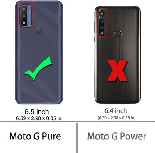 Miniatura 2 de Osophter Funda para teléfono Moto G Pure, funda Moto G Pure para mujeres y niñas, diseño floral con protector de pantalla, absorción de golpes