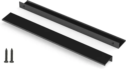 Miniatura 81 de Peaha Paquete de 10 manijas de gabinete de cocina de 1-5/16 pulgadas, tiradores negros para cajones de tocador, borde de puerta, tiradores de dedo