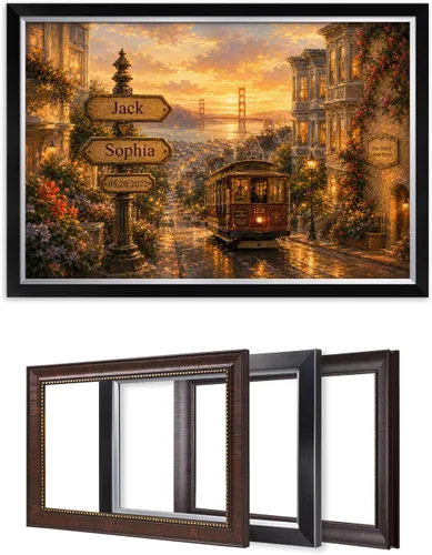 Miniatura 74 de IPIC - Personalized Framed Canvas with Custom Street Sign in Boston Personalized Street Signs with Names, Custom Canvas Print, Boston Sunset