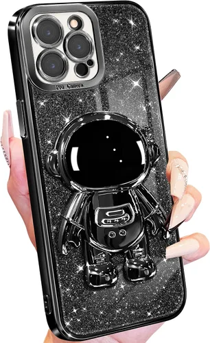 Miniatura 37 de Buleens Funda para iPhone 13 Pro Astronauta, Fundas Transparentes para iPhone 13 Pro con Papel Brillante y Soporte de Astronauta, Mujeres Niñas Rosa