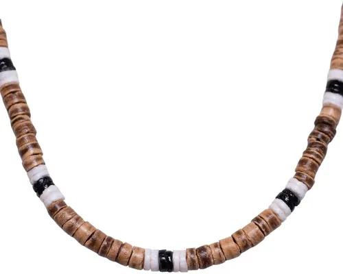Miniatura 23 de BlueRica Collar de cuentas de concha de coco y puka (18")