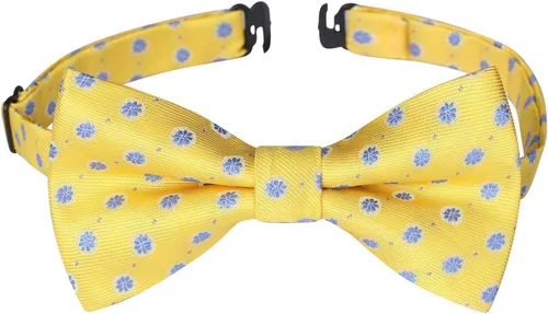 HISDERN Corbatas de lazo para niños preatadas, pajaritas ajustables para niños, con clip, divertidos corbatines estampados para bodas y fiestas