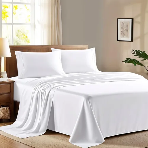 Miniatura 18 de Juego de sábanas 100% algodón egipcio para cama individual, sábanas de lujo de la serie 600 refinadas para cama de tamaño individual