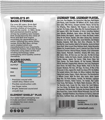 Miniatura 2 de Ernie Ball Extra Slinky Flatwound - Cuerdas de guitarra bajo, calibre 40-95 (P02815)