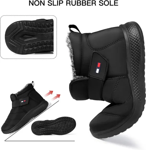 Miniatura 4 de SHIBEVER Botas de invierno para mujer botas de nieve impermeables para mujer, botines cómodos y resistentes a la moda
