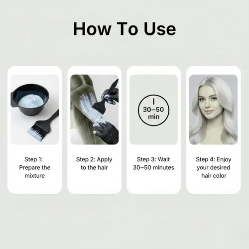 Miniatura 7 de Kachita Spell Aclarador profesional para el cabello azul con tecnología Plex, hasta 9 niveles de polvo blanqueador y decoloración del cabello