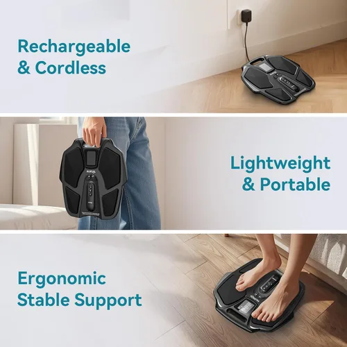 Miniatura 6 de NURSAL Masajeador de pies EMS para neuropatía, estimulador muscular eléctrico para circulación de pies y piernas, unidad TENS para pies con 6