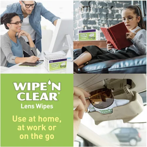 Miniatura 6 de Flents Toallitas limpiadoras de lentes – 225 unidades (3 cajas de 75) paños de limpieza prehumedecidos envueltos individualmente antirayas