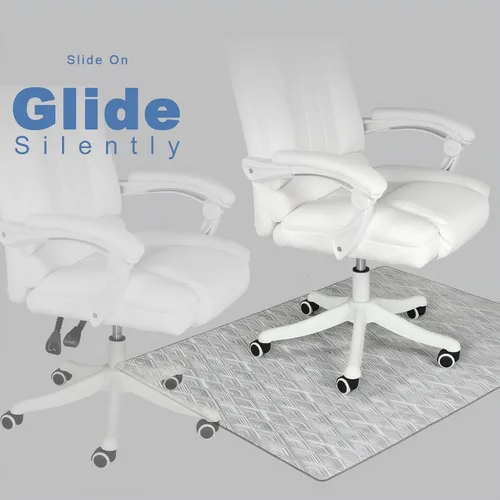 Miniatura 4 de Tapete para silla para suelo de madera dura y azulejos, 36" x 48" resistente para silla de oficina para sillas rodantes, fácil deslizamiento