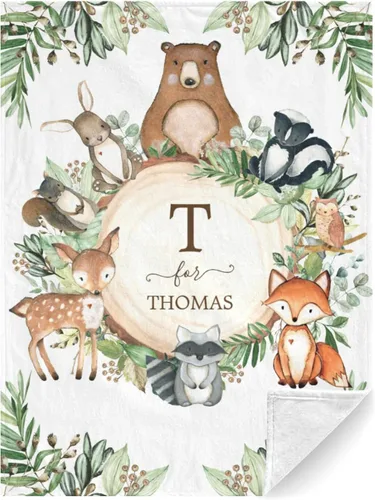 Miniatura 9 de Manta de bebé personalizada con nombre, manta de bebé personalizada para niñas y niños, aventura espera cosas, manta para guardería, manta de oso