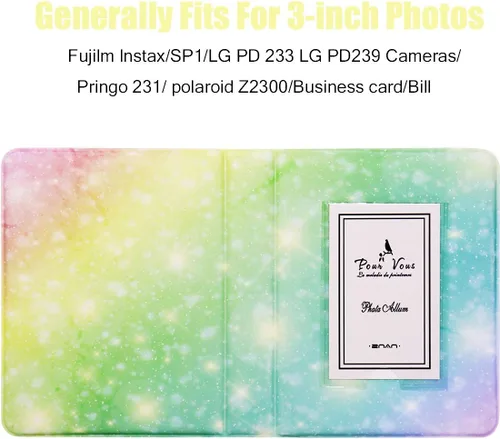 Miniatura 3 de BigTrend - Álbum de películas de papel fotográfico de 2 x 3 pulgadas para cámara Fujifilm Instax Mini, Polaroid Snap, Z2300, cámaras instantáneas