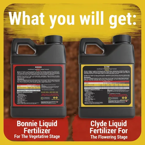 Miniatura 8 de Cronk Nutrients Bonnie & Clyde Autofloreciente Nutrients Bloom and Grow - Kit de nutrientes para plantas autoflorecientes que aumentan