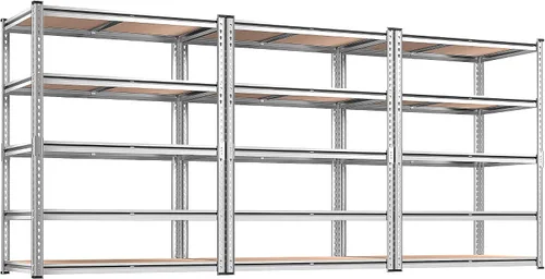 Miniatura 10 de REIBII Estantes de almacenamiento de 2020 libras, estantería de garaje de 5 niveles, resistente, estantería de metal ajustable, estantes de garaje