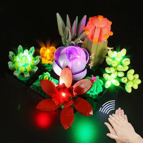 Miniatura 10 de Kit de Luces LED para LEGO 10281 Set de Árbol Bonsái, Luces de Decoración para Modelo Rosa