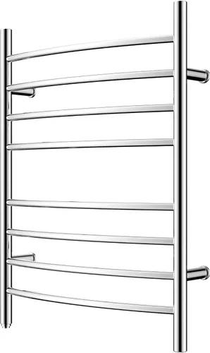 Miniatura 9 de HEATGENE Calentador de toallas de 8 bares, calentador de toallas de baño curvo, calentador de toallas para baño, estante de secado enchufable