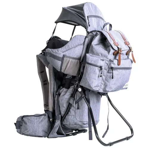 ClevrPlus Urban Explorer - Mochila para bebé, color gris jaspeado