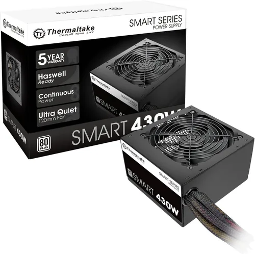 Miniatura 9 de Thermaltake Smart 500W 80+ White Certificado PSU, Alimentación continua con ventilador de refrigeración ultrasilencioso de 120 mm, fuente