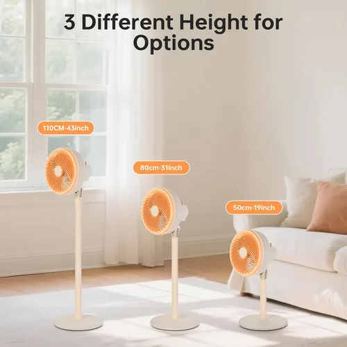 Miniatura 4 de BEESTAR - Ventilador de pie oscilante de 10 pulgadas 3 adjustable speed levels & height adjustable design, ideal for bedroom, living room, kitchen
