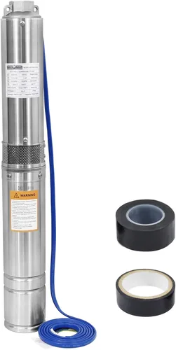 WASSERMANN Bomba sumergible de pozo profundo de 4 pulgadas con cable de 10 pies, 1HP, 115 V/60 Hz, 34 GPM, cabezal de 196 pies, bomba de pozo de