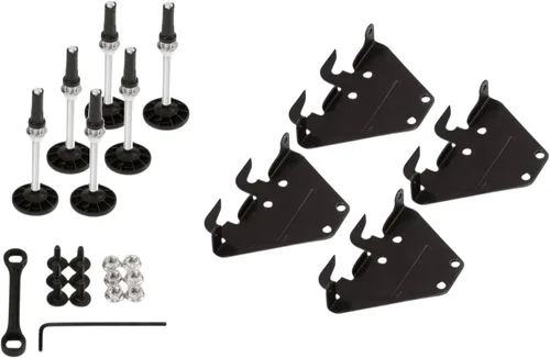 Miniatura 9 de Ganchos de base de cama convertibles de tamaño matrimonial a Queen para cabecero y estribo, extra resistentes con 6 patas, fabricado en Estados