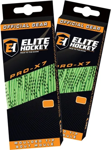 Miniatura 8 de Elite Hockey Pro X7 - Juego de 2 pares de cordones anchos de algodón para patinaje de hockey