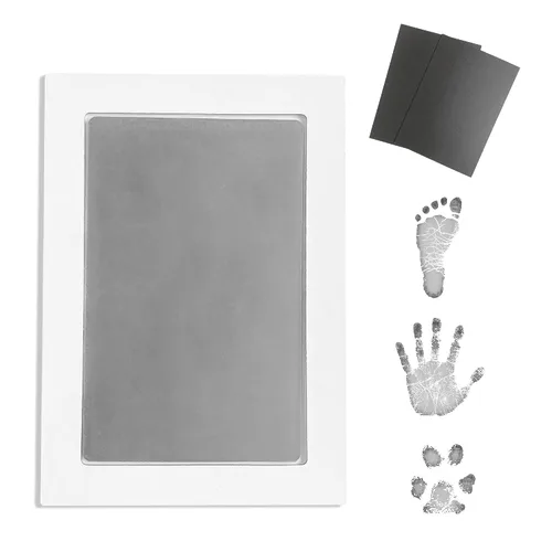 Miniatura 9 de Kit de almohadillas de tinta sin tinta de toque limpio grande para huellas de bebé, huellas de manos y huellas de patas de mascotas - Sin engorros