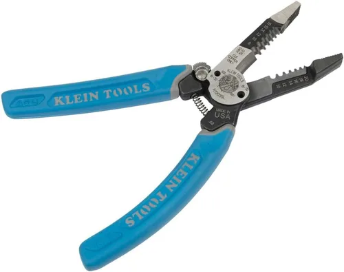 Miniatura 8 de Klein Tools K12035L Klein-Kurve - Cortadores de alambre, fabricados en EE. UU., herramienta resistente para pelar cables con bloqueo, 8-20 AWG