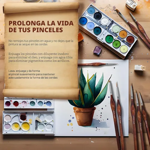 Miniatura 7 de Golden Maple Pinceles de pintura de modelo en miniatura, 10 piezas, juego de pinceles de pintura de microdetalle, pequeños pinceles de detalles