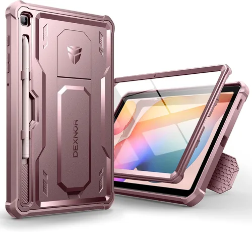 Miniatura 8 de Dexnor Funda para Samsung Galaxy Tab S6 Lite de 10.4 pulgadas 2024/2022/2020, [Protector de pantalla integrado y soporte] con portabolígrafos