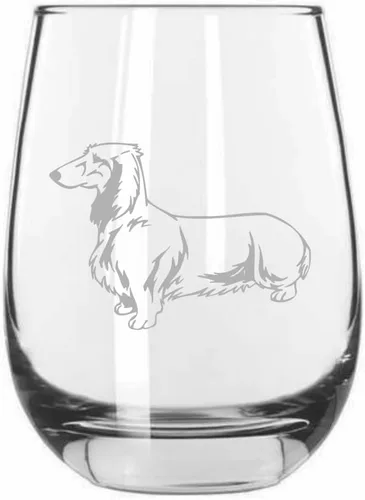 Miniatura 453 de Sakhalin Husky Dog - Copa de vino grabada personalizada de 15.25 onzas sin tallo